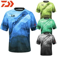 2019 DAWA Top Fishing Tee Summer Outdoor Breathable Quick Dry Fishing Tshirt Sports Cycling Running Coolmax Man Fishing Clothes