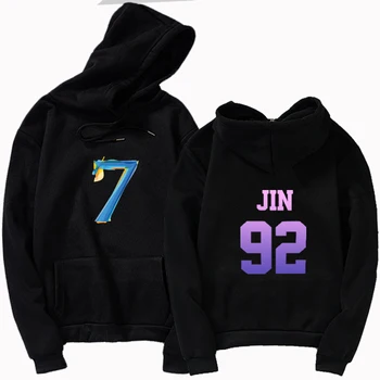 

Kpop Bangtan Boys Jin, SUGA, j-hope, RM, Jimin, V, Jung Kook Hoody's latest album Map of the Soul: 7 Print Hoodie