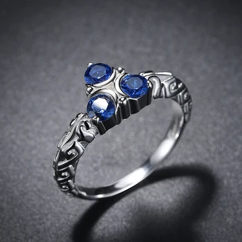 

The Legend of Zelda Link Zora's Sapphire Wind Waker Ocarina of Time 925 Sterling Silver Engagement Ring