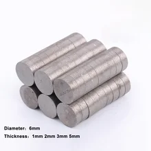 10/20/50pcs Dia 6mm SmCo Magnet High Temperature Resistant 350℃ Super Strong Magnet Thickness 1mm 2mm 3mm 5mm