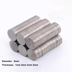 10/20/50pcs Dia 6mm SmCo Magnet High Temperature Resistant 350℃ Super Strong Magnet Thickness 1mm 2mm 3mm 5mm