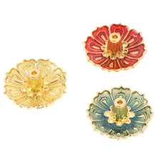 Lotus бронзовая тарелка-Кадило С 9 отверстиями для конусной горелки держатель для благовоний медный держатель для благовоний с 9 отверстиями медная статуя конуса