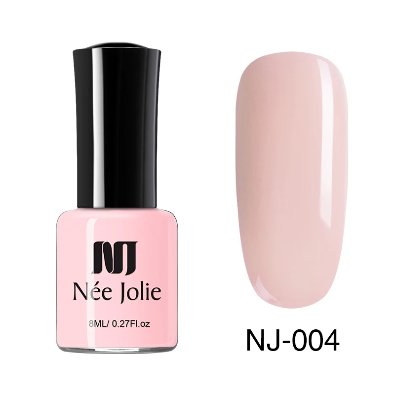 NJP-04 NEE JOLIE 8 мл Лак для ногтей чистая Серия матовый эффект лак для ногтей 7,5/3,5 мл зеркальный лак для ногтей 64 Цвета Доступные украшения - Цвет: NJP-04