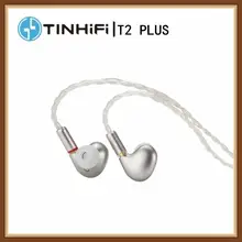 TINHiFi T2 PLUS Dynamic Hifi Music Monitor DJ Studio Metal 3 5mm Audiophile Earphones Earbuds MMCX Cable TIN T4 T3 T2 PRO P1