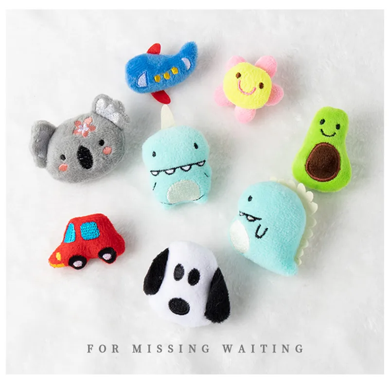 Avocado Car Sun Flower Plush Brooth Plane Koala Cloth Bag Decoration Dinosaur Cartoon Pin Girl Kids