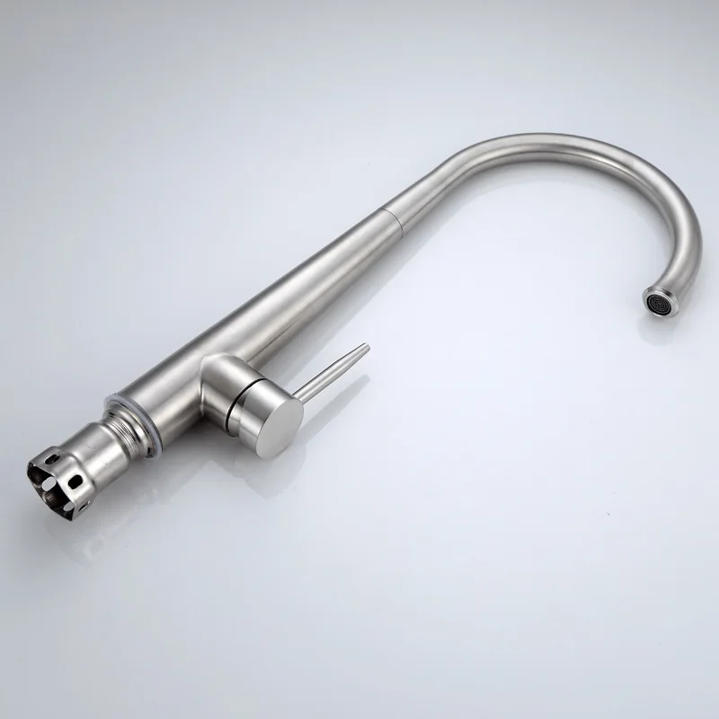 Kitchen Faucets Stainless Steel Kitchen Sink Mixer Taps Hot and Cold 360 Degree Rotation Water Taps Deck Mounted Sink Mixer