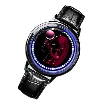

min12 Constellation Touch Screen Watch Male and Female Students Starry Sky Creative Personality Luminous Couple Electronic Watch