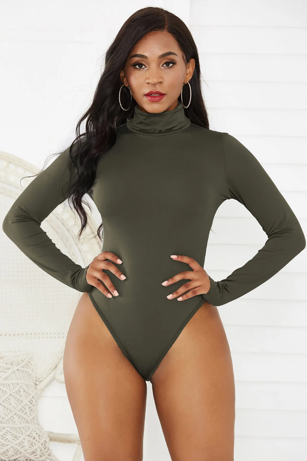 Women Long Sleeve Bodycon Bodysuit