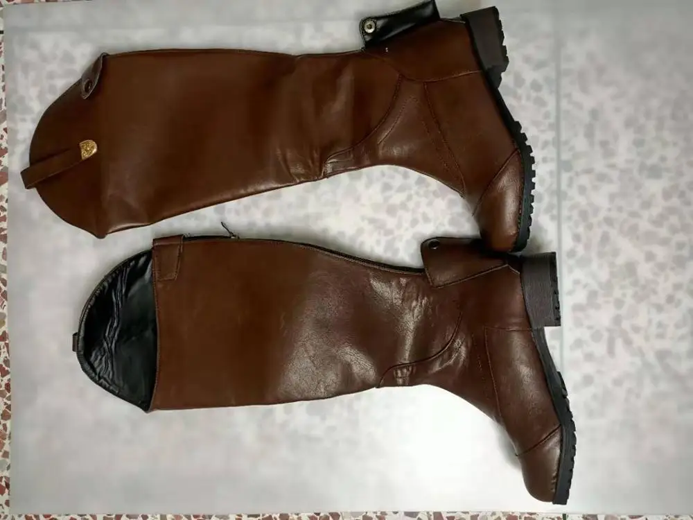 Skup 2019 Cool Women Rider buty do jazdy konnej gładka skóra buty do kolan jesienne zimowe ciepłe wysokie buty górskie buty jeździeckie