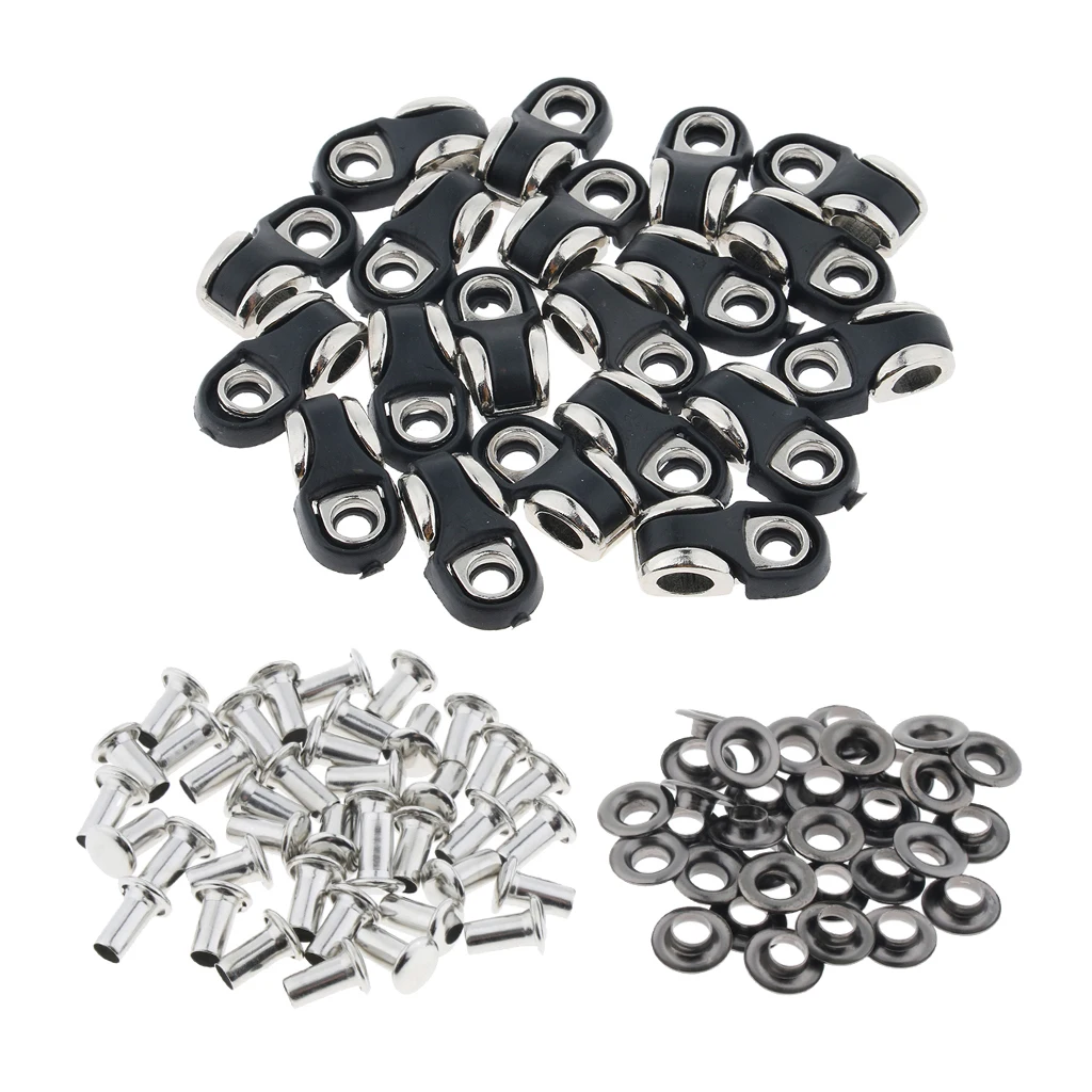 Silver 1 20 штук, крючки для обуви из сплава, шнурки с заклепками, пряжки для ремонта, походные ботинки или модные ботинки - Цвет: Silver 1