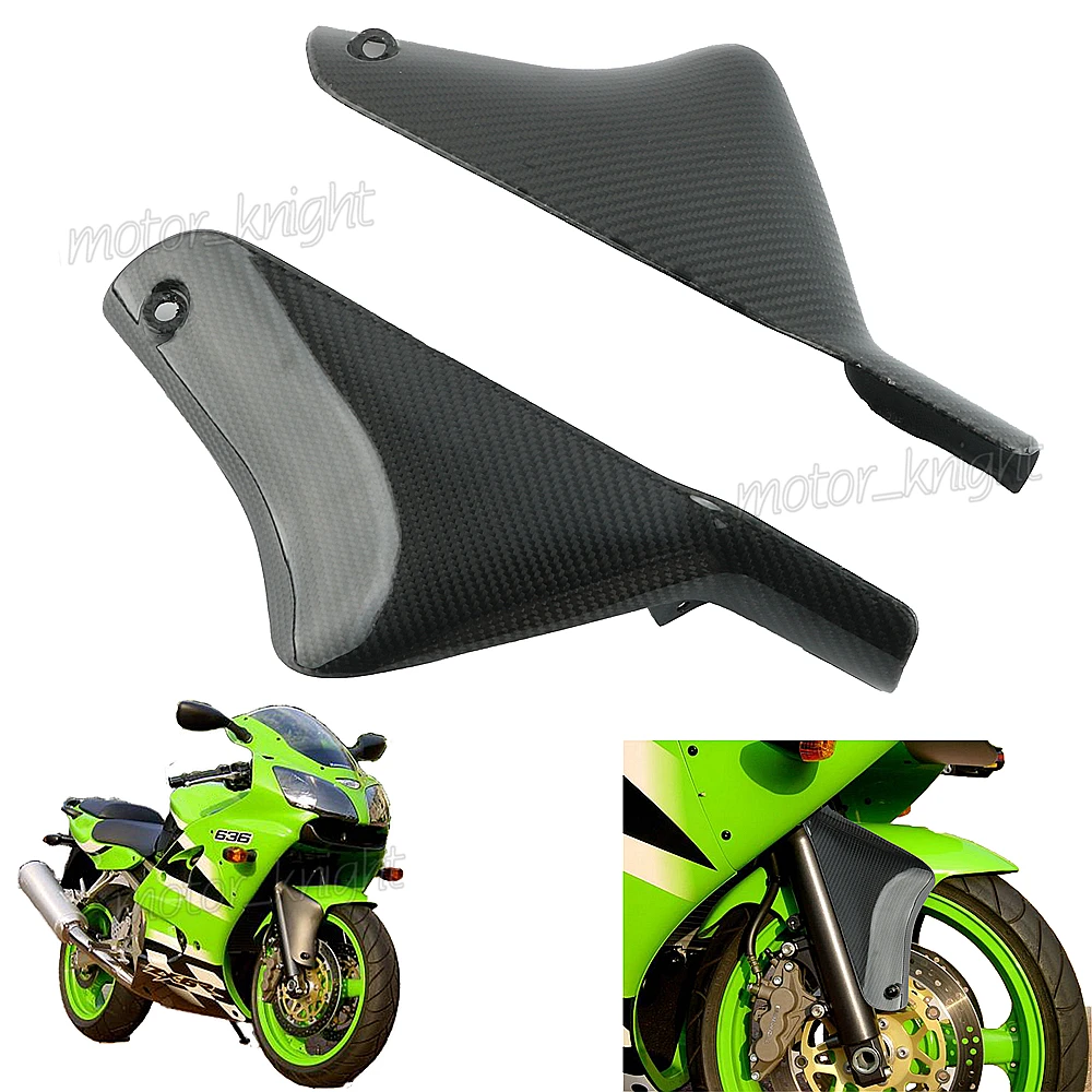 Motorcycle Accessories Carbon Fiber Front Fender For Suspension Cover Fairing Cowling Kawasaki ZX6R 636 2000 2001 2002 | Автомобили и