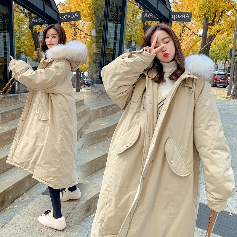

Photo Shoot Cotton Coat 2019 Winter New Style Korean-style Loose Fashion Cotton-padded Jacket Hooded Mid-length Cotton-padded Cl