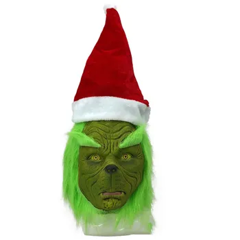 

How the Grinch Stole Christmas Grinch Stole Adult Costume Face Mask Costume Halloween Props Grinch Mask Cosplay