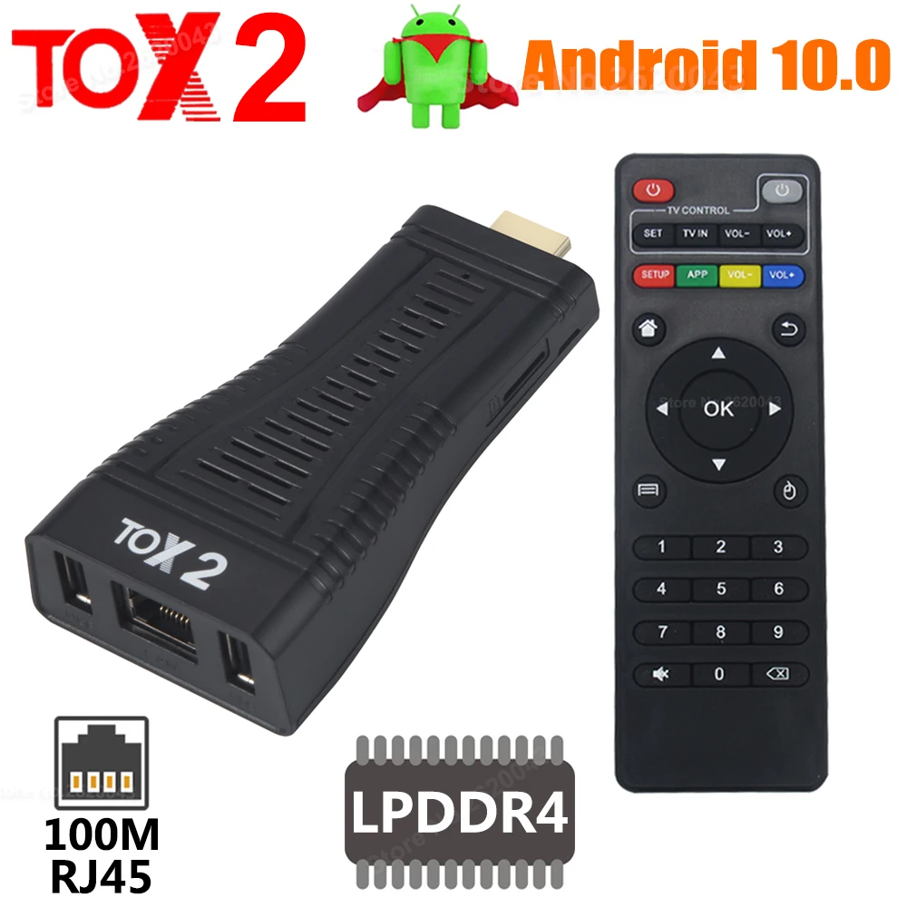 ТВ-приставка TOX2 Mini DDR4 2 + 16 ГБ 100 Мбит/с 4G Wi-Fi Bluetooth 4 0 | Электроника