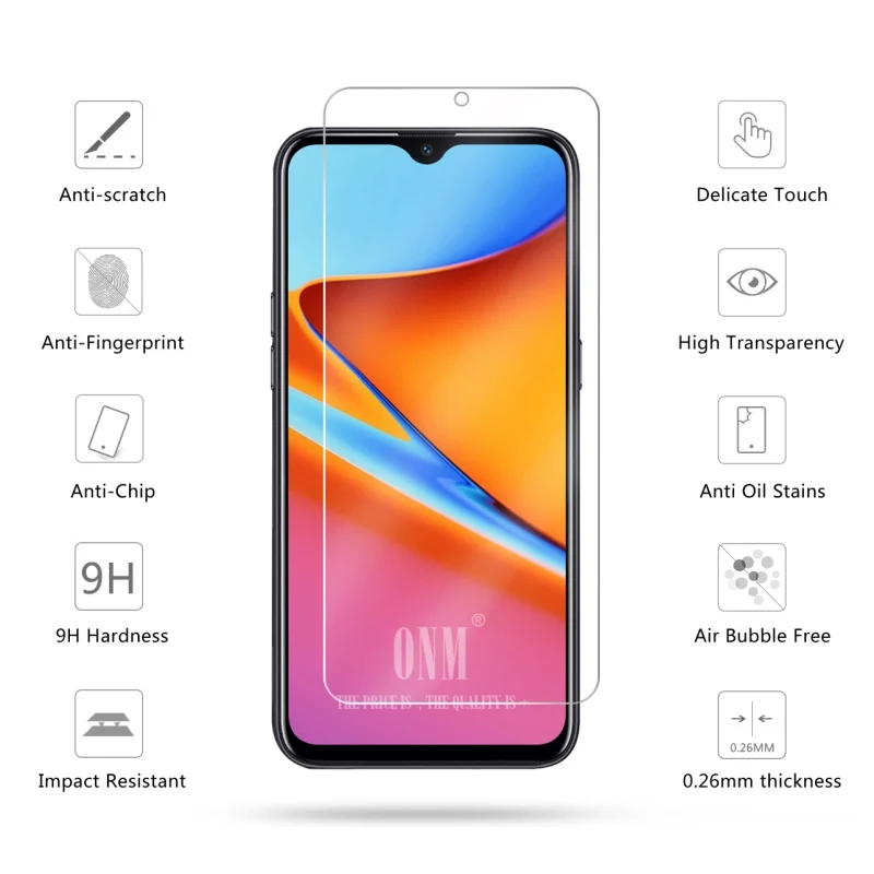 10 шт. закаленное стекло для Realme C2 2020 Защитное экрана Премиум Закаленное защитная