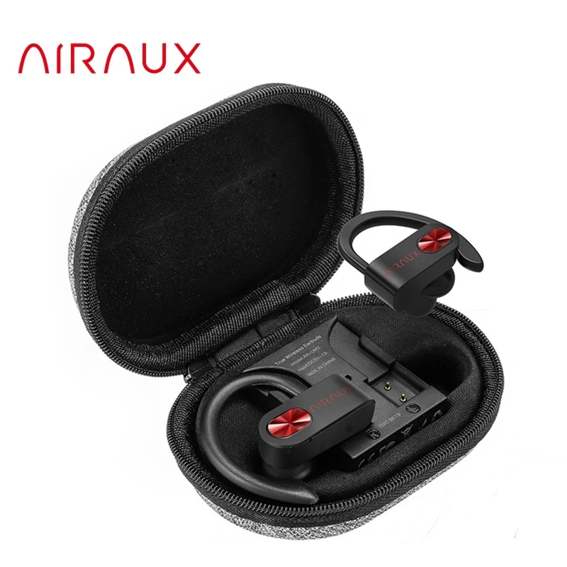 

AIRAUX AA-UM2 TWS Sports Earphone bluetooth5.0 Ear Hook Stereo HiFi Sport Earbuds with Braid Cancas Case In Stock