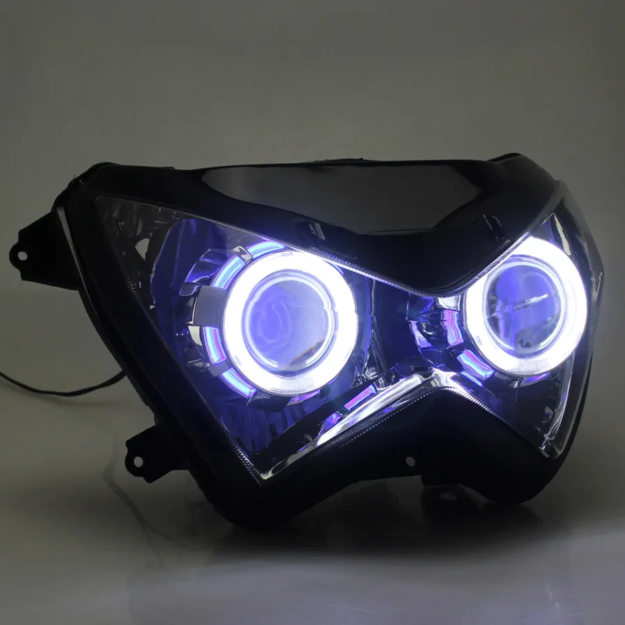 Motorcycle Custom Front Headlight LED Eye HID Projector Headlight Assembly For Kawasaki Z800