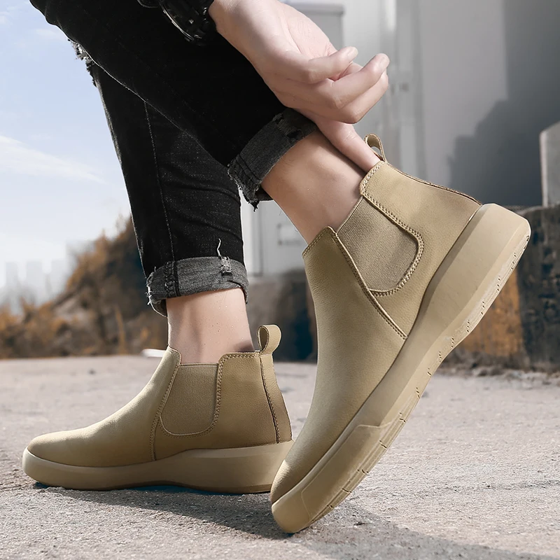 Curtas Ankle Boot Curto Confortável Slip-On de