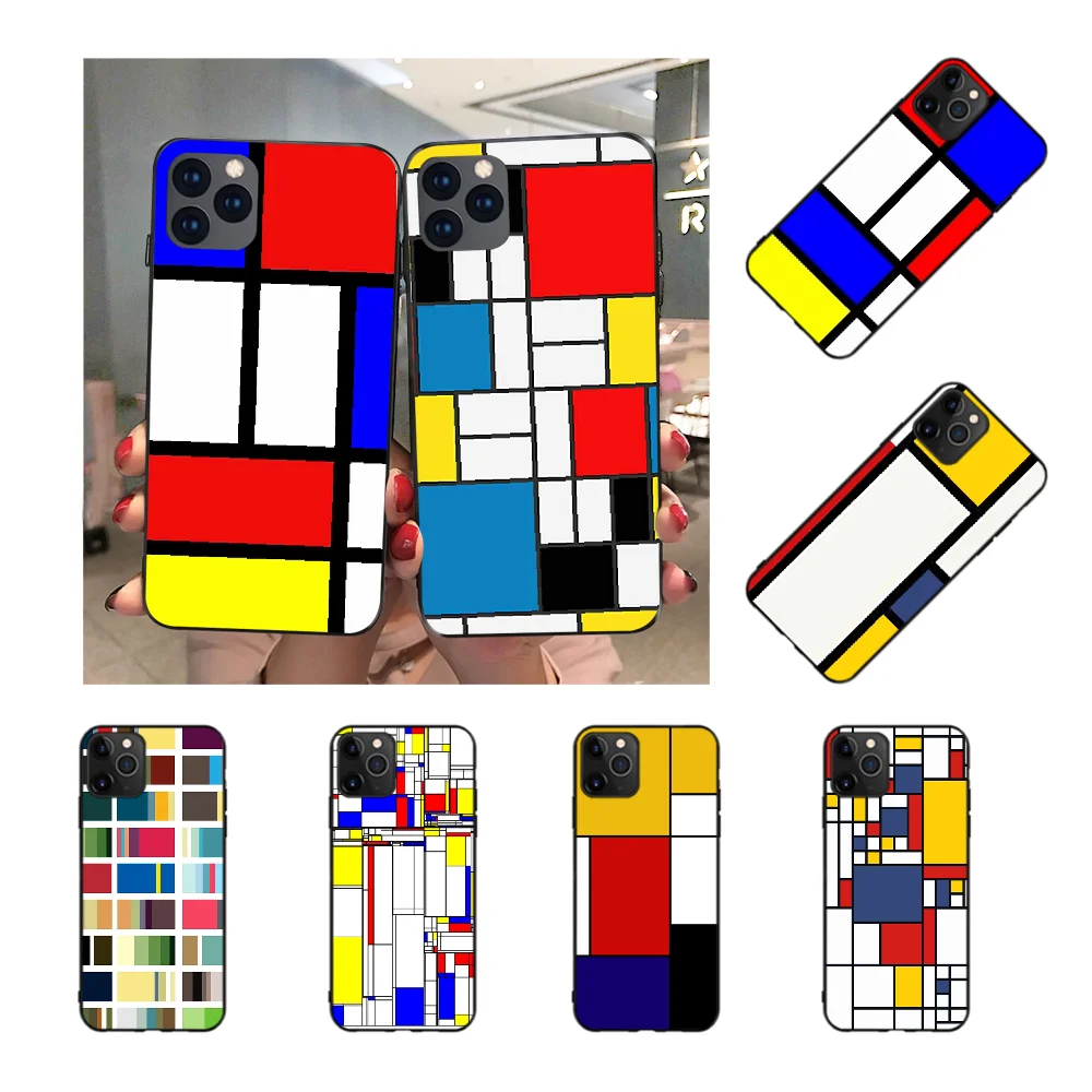 NBDRUICAI Mondrian grid Art Customer высококачественный чехол для телефона iPhone 11 pro XS MAX 8 7 6 6S Plus X 5S