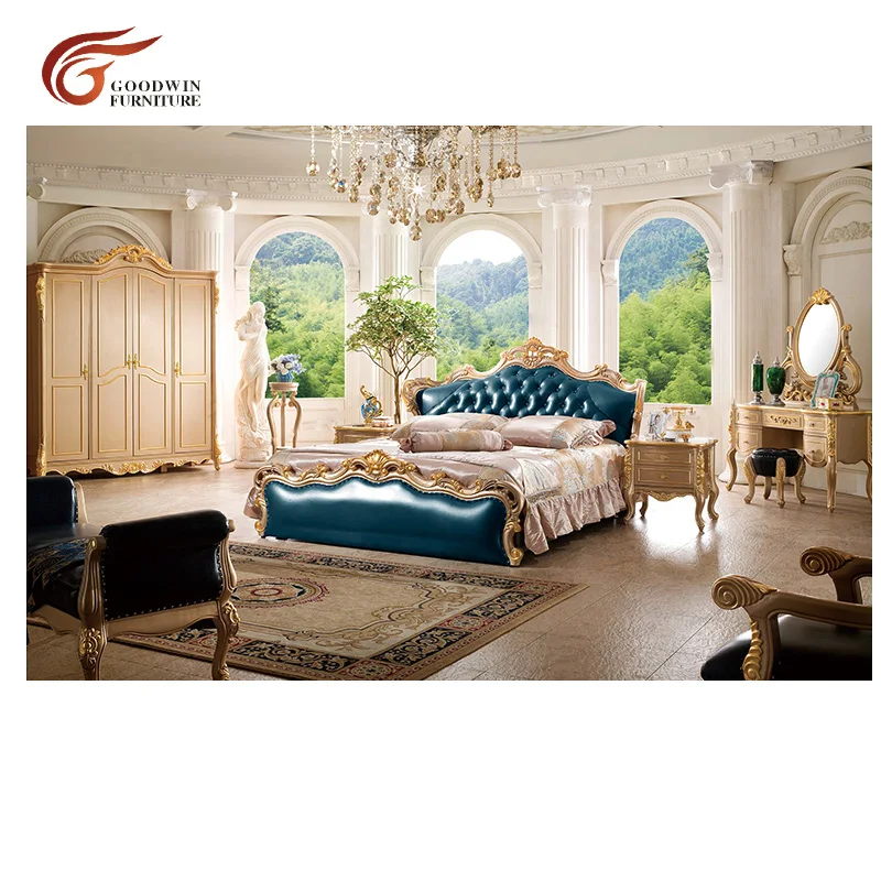 

Bed room furniture of leather king size bed bedroom furniture and bedroom furniture set luxury WA586