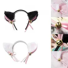 

Hot Sales Cartoon Cats Fox Ears Headband with Bell Bow for Anime Cosplay Party Costume