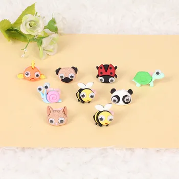 

10pcs/pack Three-dimensional resin animal bracelet animal eyeball movable cute cartoon animal ring
