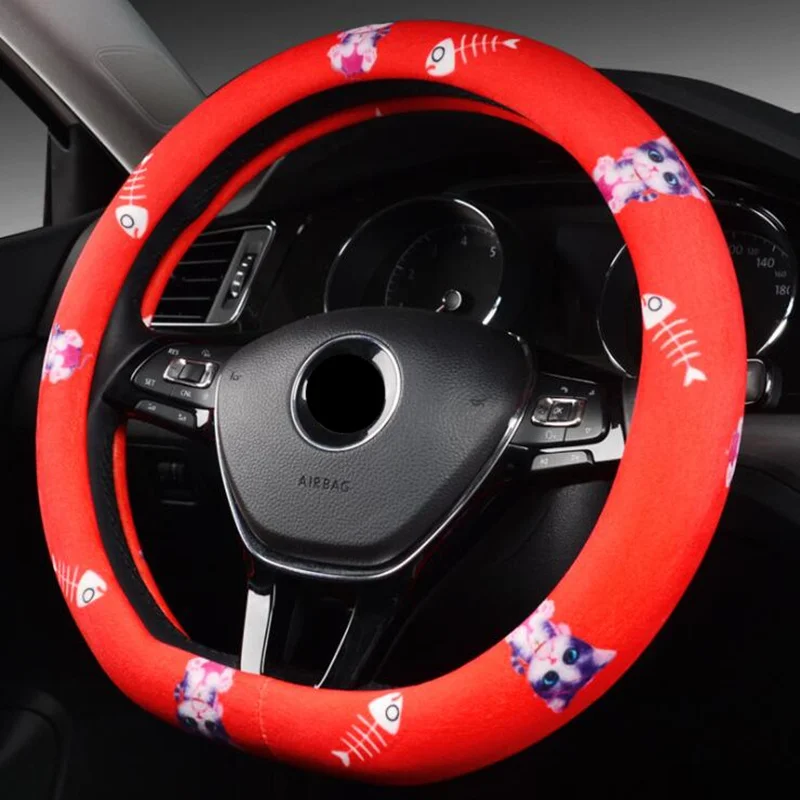 D форма Чехол рулевого колеса автомобиля дышащий плюшевый Кот для Nissan Rogue Sport Nissan Rogue стайлинга автомобилей