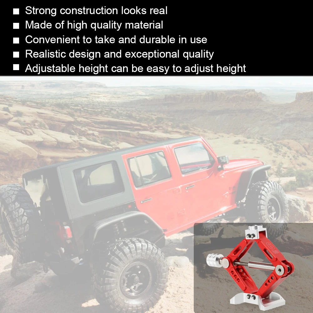 6 тонн, алюминиевый сплав шкала Регулируемый домкрат подставка для 1/10 RC4WD D90 SCX10 Рок Гусеничный игрушки для детский Радиоуправляемый автомобиль запчасти домкрат стенд