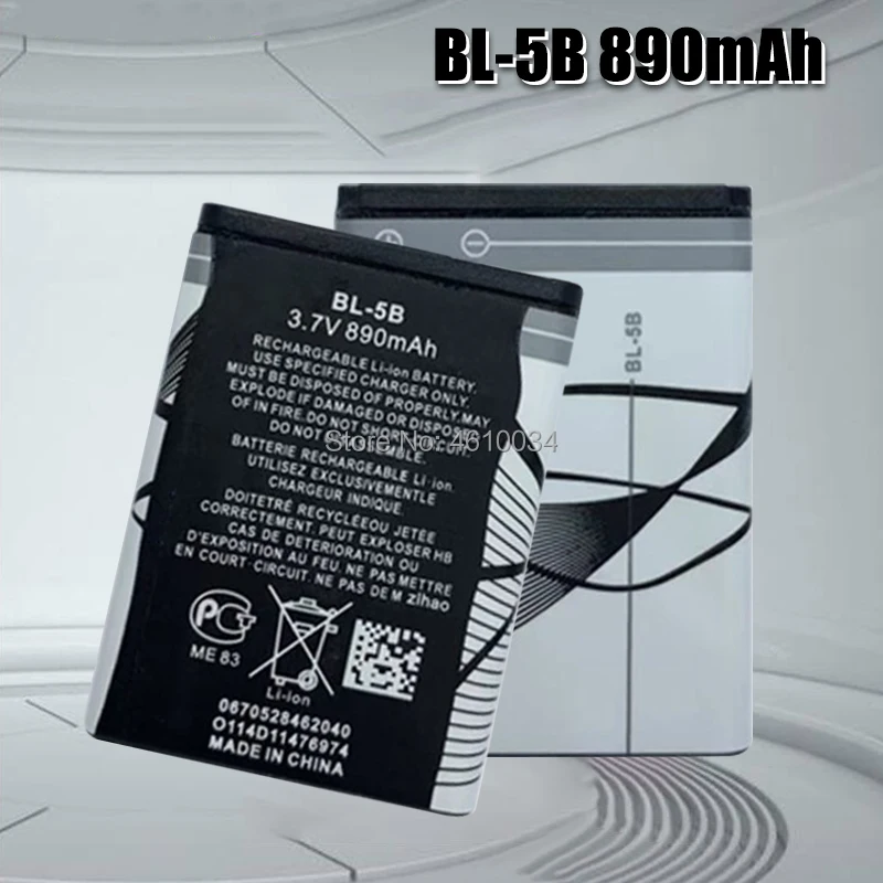 BL-5B 3 7 V 890mAh телефон Встроенный перезаряжаемый литий-ионный сменный аккумулятор с