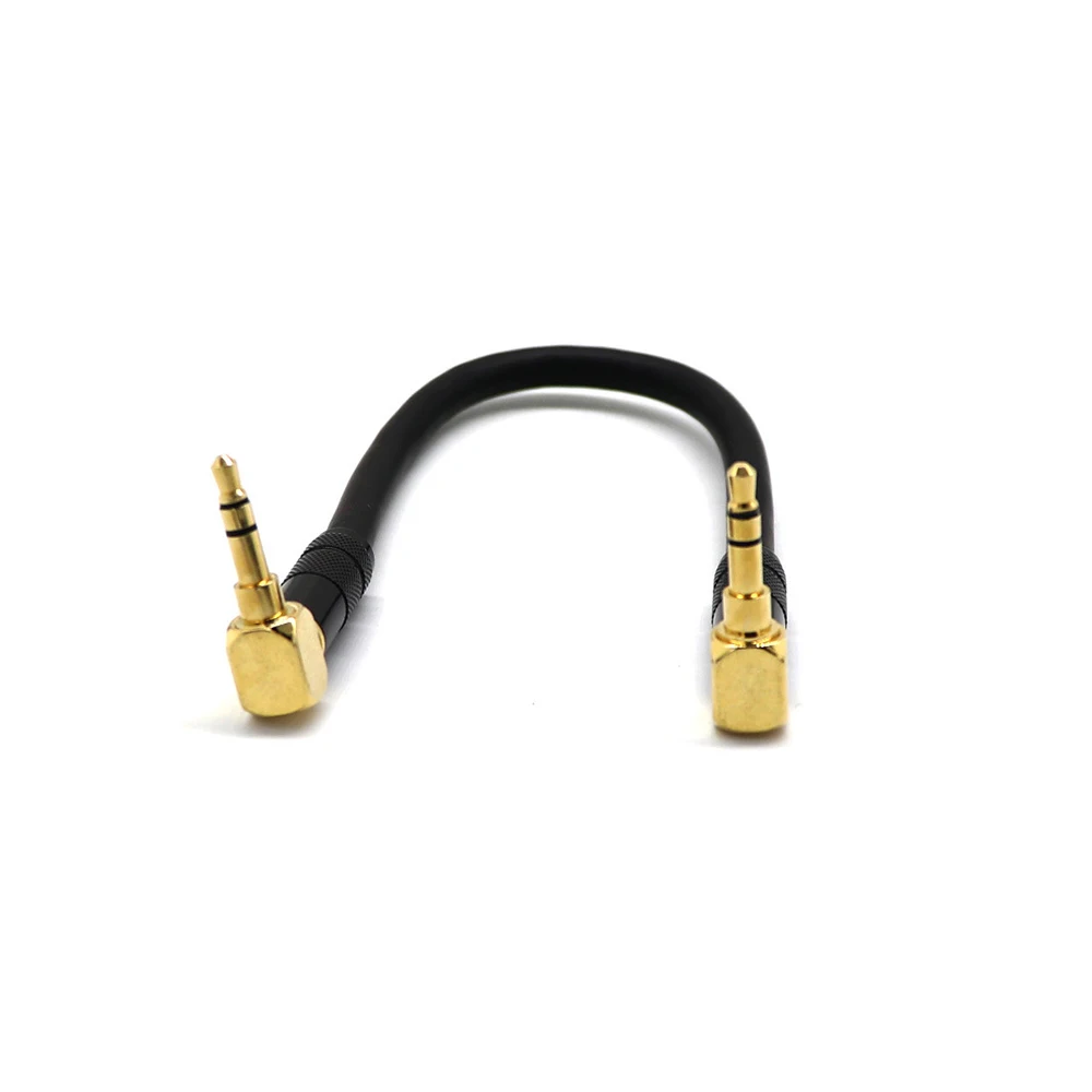 

New Golden Jack Audio Cable 3.5 Male to Male AUX Cable 90 Degree Right Angle for Car Headphone MP3/4 Aux Cord 0.2/1/1.5m 3.5mm