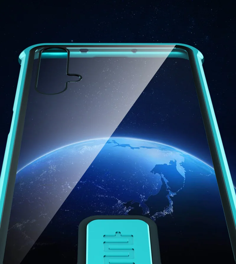 Новое поступление, чехол для телефона huawei Honor 20 Pro Funda 20 s, алюминиевый бампер, прозрачная задняя крышка из закаленного стекла