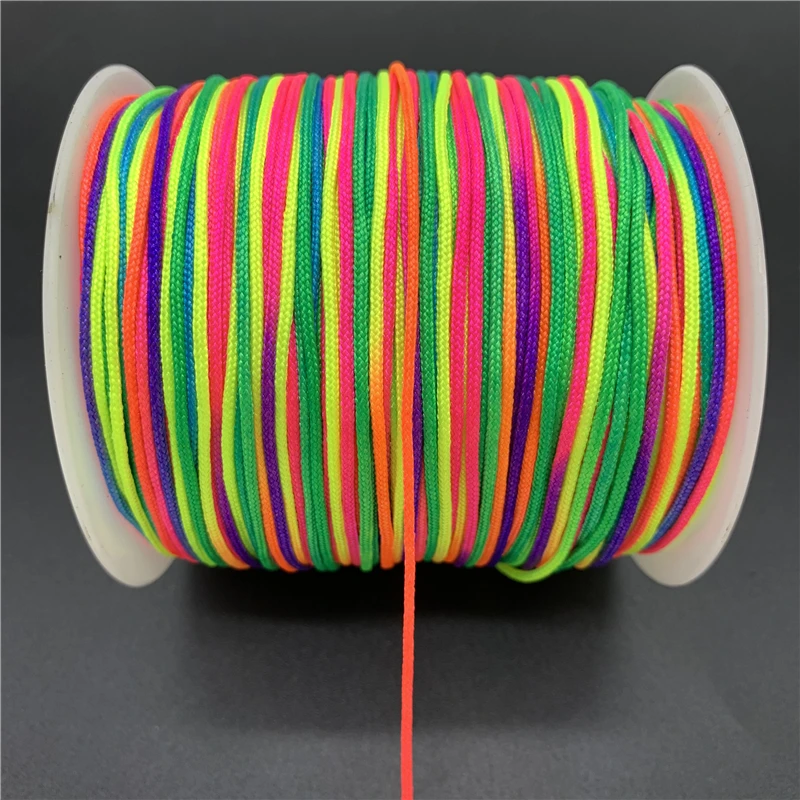 0.5/0.8/1.0/1.5mm Rainbow Colors Nylon Cord Thread Chinese Knot Macrame Cord Bracelet Braided String For Shamballa Rope
