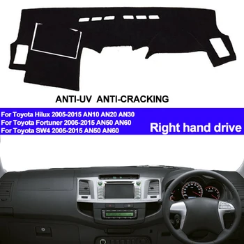 

For Toyota Fortuner Hilux SW4 2005-2015 Left/Right Hand Drive 1PC Car Dashboard Mats Cover Sun Shade Dashboard Cover Capter