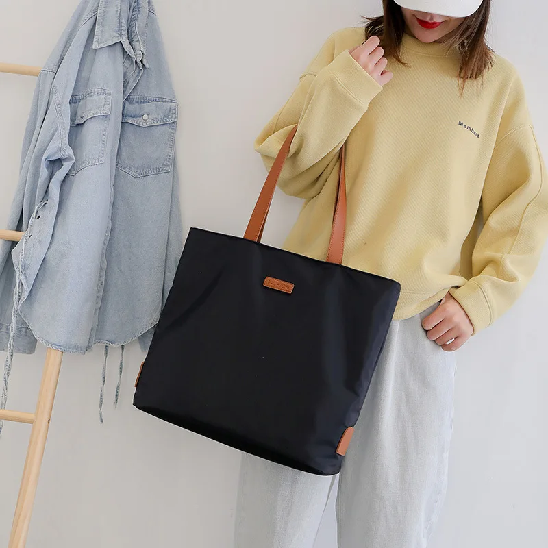 

Students Shoulder Big Bag Women's 2020 New Style Fashion Versatile Large Capacity Handbag Fashion Nylon Tote Bag