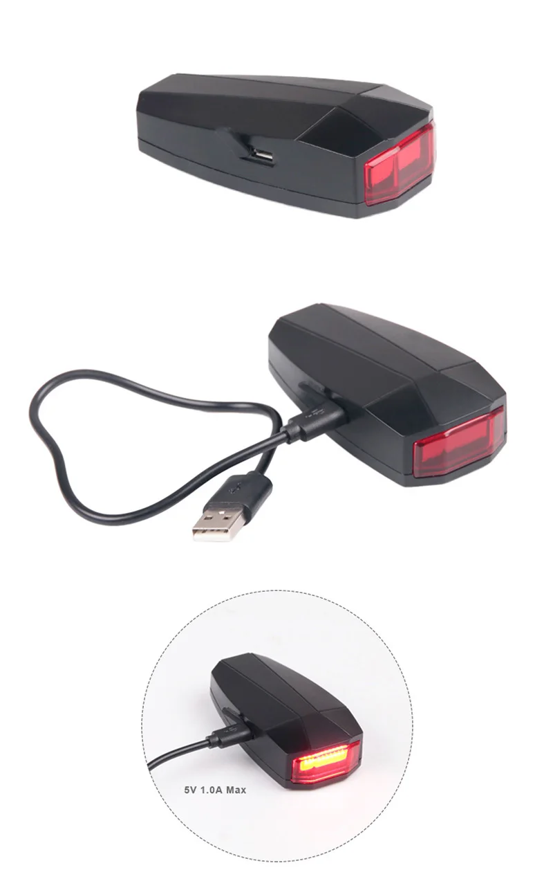 Задние фонари велосипеда Смарт USB заряженный беспроводной 120db Рог сигнализация Предупреждение водонепроницаемый ночной Велоспорт Горный велосипед задний свет