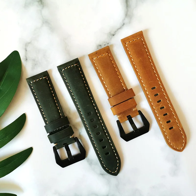 Genuine Leather Watch Strap For Huawei GT 2e GT2 46MM GT2e honor magic 2 Garmin vivoactive 4 amazfit GTR 47mm Correa | Наручные часы