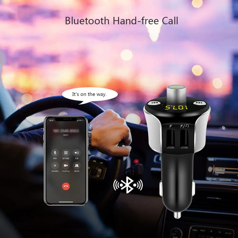 BC05 автомобильный mp3-плеер аудио FM модулятор Bluetooth fm-передатчик автомобильный комплект USB зарядное устройство Поддержка TF карта USB диск
