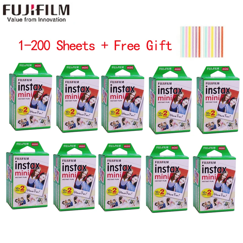 Пленка Fuji Fujifilm instax mini 9 8 20-200 листов цветная пленка с белыми краями для камеры |