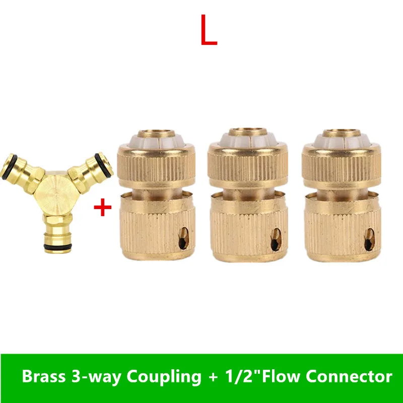 Extension Joint 2-Ways Hose Couplings 3-Ways Hose Connector With Flow Connector Set Garden Watering Tools Hose Repair Connector