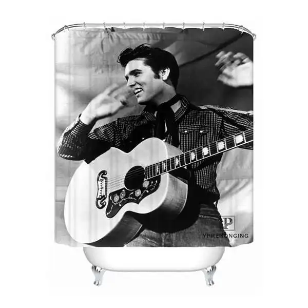Shower Curtain Custom Rock by Elvis Водонепроницаемая занавеска для душа домашняя ванная комната s крючки полиэфирная ткань мульти Sizes180509-08 - Цвет: Shower Curtain