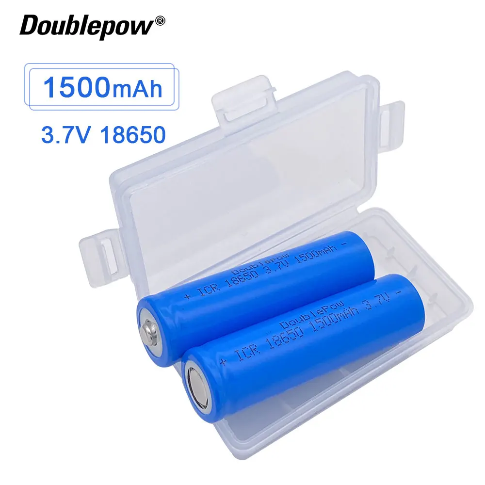 Новая батарея Doublepow 18650 3 7 V 1500mah литиевая аккумуляторная для фонарика и т.