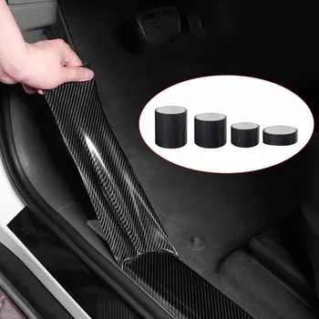 

5D Carbon Black Car Styling Door Anti-collision Strip Sticker Car Door Edge Guard Protector Decoration Auto External Accessories