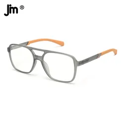 JM 2022 Lightweight Square Blue Light Glasses Women Men Spring Hinge Computer PC Gaming Eye Protection