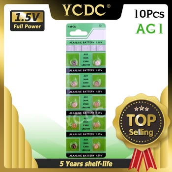 

Cheap 10 Pcs AG1 364 LR621 164 531 SR60 SR621SW pile 1.55V Alkaline Watch Coin Cell Battery pilha watch batteries