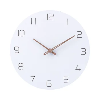

Nordic Pure White Wall Clock Modern Design Clocks For Home Decor Brief Hanging Watch Silent Living Room Decoration horloge