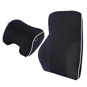 

3D Memory Foam Car Neck Pillow Back Rest Seat Cushion Car Pillow Lower Back Support Universal Headrest Lumbar Warm for Winter