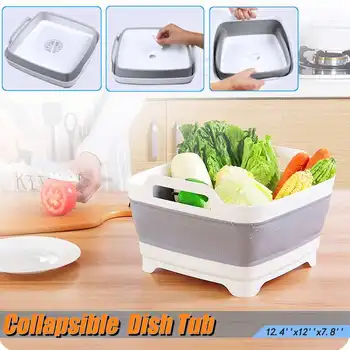 

Multifunction Foldable Silicone Colander Collapsible Washing Basket Draining Strainer Basket With Handle Kichen AccessoriesTools