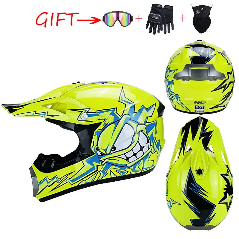 3 Подарки Супер-Крутой мотоциклетный внедорожный шлем ATV Dirt Bike мотокросс шлем гоночный горный шлем полный шлем для лица Capacetes - Цвет: 12