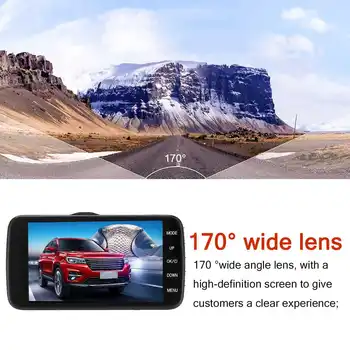 

Hot 1080p 4" Automatic Vehicle Video Recorder Dash Cam Dashcam Car DVR Rear View Camera G-sensor Night Vision Visual Dual Lens G