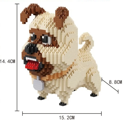 2100 шт., 16013-16024, алмазные блоки, модель собаки, маленькие кирпичи, Такса, игрушка в сборе, фигурка, детские игрушки, подарки для детей - Цвет: 16024 no box